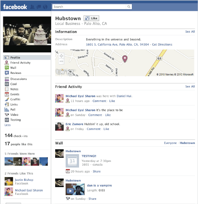 Facebook Places - Place