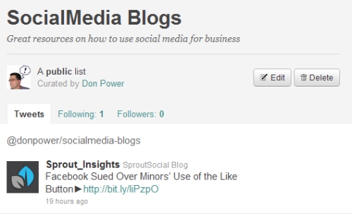 View Twitter List Page View Twitter List Page