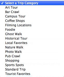 Gowalla trip Categories