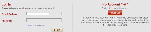 Login to Yelp