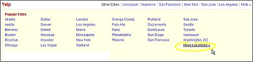 Search More Cities for yelp Events