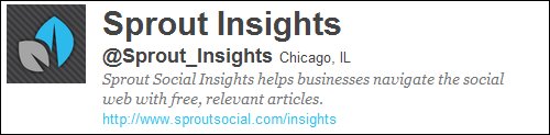 Sprout Insights on Twitter