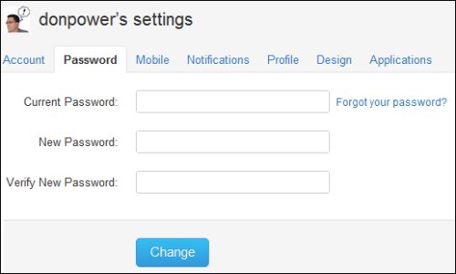 Twitter Password Settings Twitter Password Settings