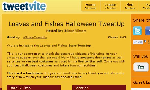 ScaryTweetUp Tweetvite ScaryTweetUp Tweetvite