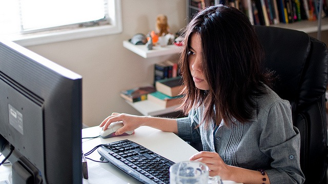 Woman at computer
